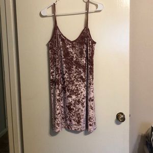 Velvet pink dress!